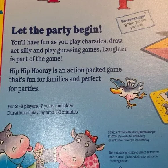 1994 Vintage Hip-Hip Hooray Game by Ravensburger - Picture 7 of 9